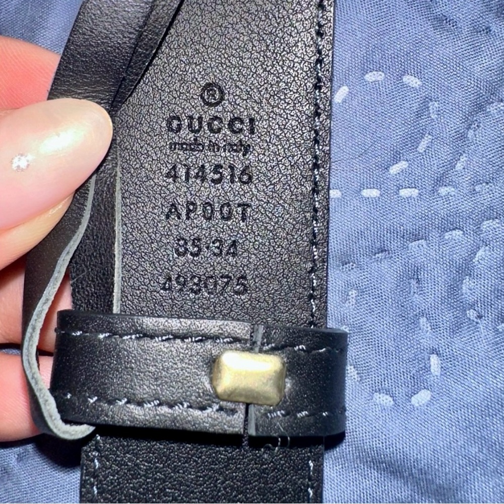 Gucci Black Leather Belt